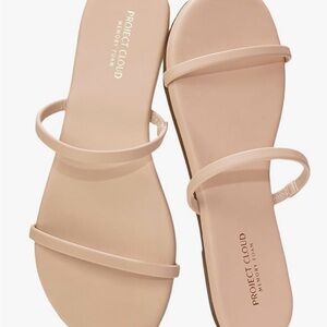 Nude Vegan Leather Sandals